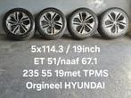 5x114.3/19 inch orgineel Hyundai/Kia velgen, Auto-onderdelen, Banden en Velgen, Velg(en), 235 mm, Zomerbanden, Ophalen