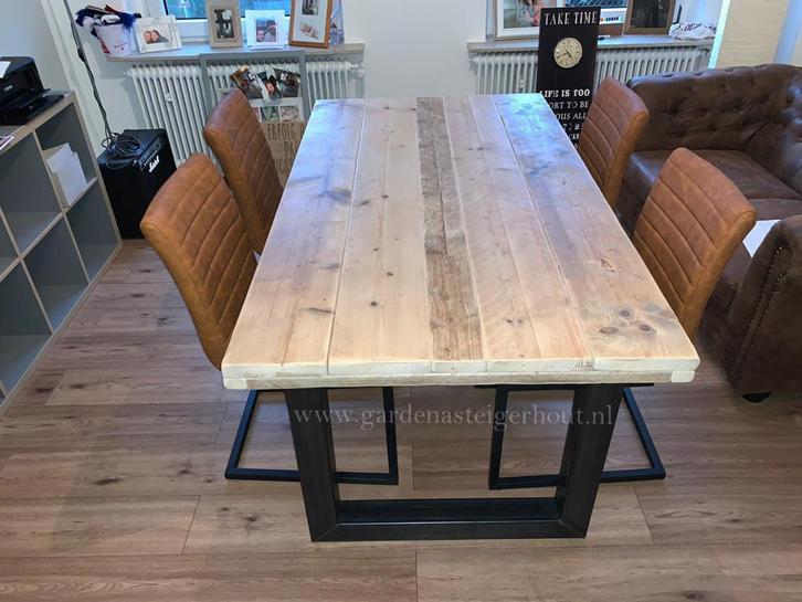 Steigerhout industriële eettafel bartafel vergadertafel, Huis en Inrichting, Tafels | Eettafels, Nieuw, 50 tot 100 cm, 200 cm of meer