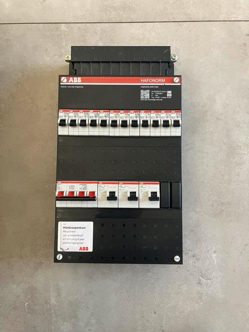 Abb 3 fase meterkast met 12 groepen, complete groepenkast, Doe-het-zelf en Verbouw, Elektra en Kabels, Zo goed als nieuw, Overige typen