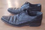 Van Lier zwarte leren herenschoenen, Zwart, Van Lier, Ophalen of Verzenden, Gedragen
