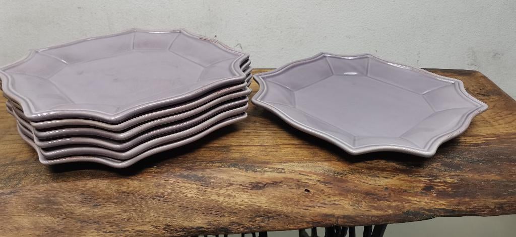 Cote Du Table borden set 7 stuks + Kommen en borden set, Huis en Inrichting, Keuken | Servies, Gebruikt, Bord(en), Overige stijlen