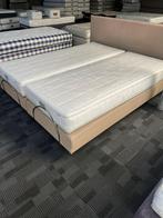 Perfecte Auping showroom model boxspring 180x210 taupe, Huis en Inrichting, Ophalen, 210 cm, Tweepersoons, Zo goed als nieuw