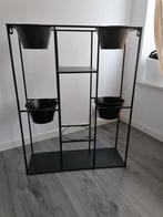 Zwart plantenrek met 4 uitneembare bakjes, Tuin en Terras, Ophalen, Binnen, Zo goed als nieuw, Metaal