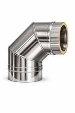 90° Dubbelwandig – Geïsoleerde Kachelpijp  Ø150x Ø200 mm