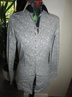 E1771 GILLI mt 34 blouse wit donkerblauw paisley Lady Lago, Gilli, Zo goed als nieuw, Maat 34 (XS) of kleiner, Verzenden