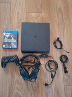 Playstation 4 slim 500GB met controller, headset en cod mw, Ophalen of Verzenden, Zo goed als nieuw, S, S