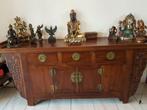 Antiek Chinees Dressoir - Eind 19e Eeuw - Teak, Gebruikt, Met deur(en), 150 tot 200 cm, Teakhout