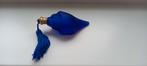 Kobalt blauw vintage parfumflesje in de vorm van een schelp, Ophalen of Verzenden, Gebruikt, Parfumfles