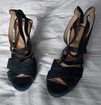 Prachtige comfort Geox sleehak schoenen luxe blauw suede 40, Sandalen of Muiltjes, Zo goed als nieuw, Verzenden, Blauw