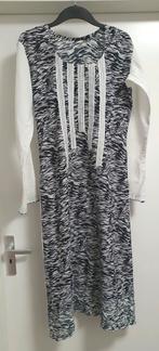 Zwart-wit katoenen jurk / tuniek - Indiase stijl, Kleding | Dames, Jurken, Zwart, Ophalen of Verzenden, Knielengte, Maat 36 (S)