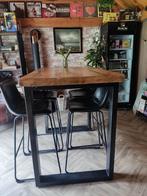 Bartafel met 4 krukken in top conditie, Ophalen of Verzenden, Zo goed als nieuw