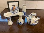 Heinen vaasjes, Huis en Inrichting, Woonaccessoires | Vazen, Ophalen of Verzenden, Blauw, Aardewerk of Porselein, Minder dan 50 cm