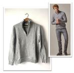 Profuomo grijze anthra wollen half-zip trui pullover, maat M, Maat 48/50 (M), Ophalen of Verzenden, Profuomo, Grijs