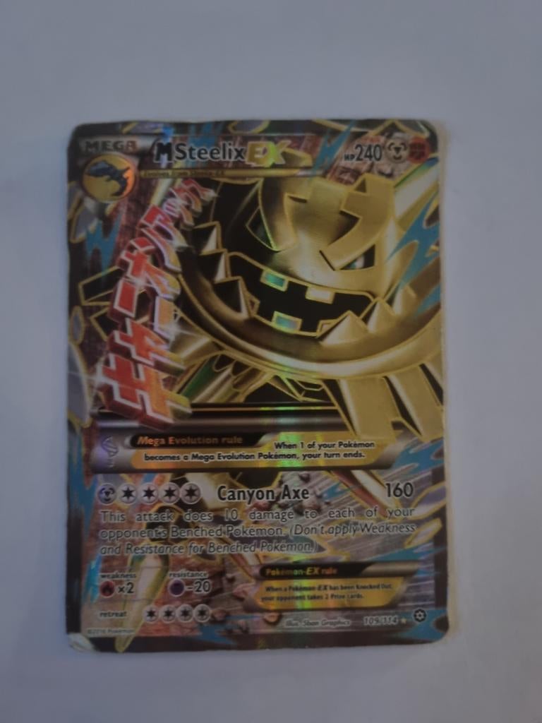 M Steelix-EX 109/114  pokémon kaart, Ophalen of Verzenden, Gebruikt, Losse kaart