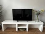 Wit houten tv meubel vakken nisjes, Ophalen, Zo goed als nieuw, 200 cm of meer, Minder dan 100 cm