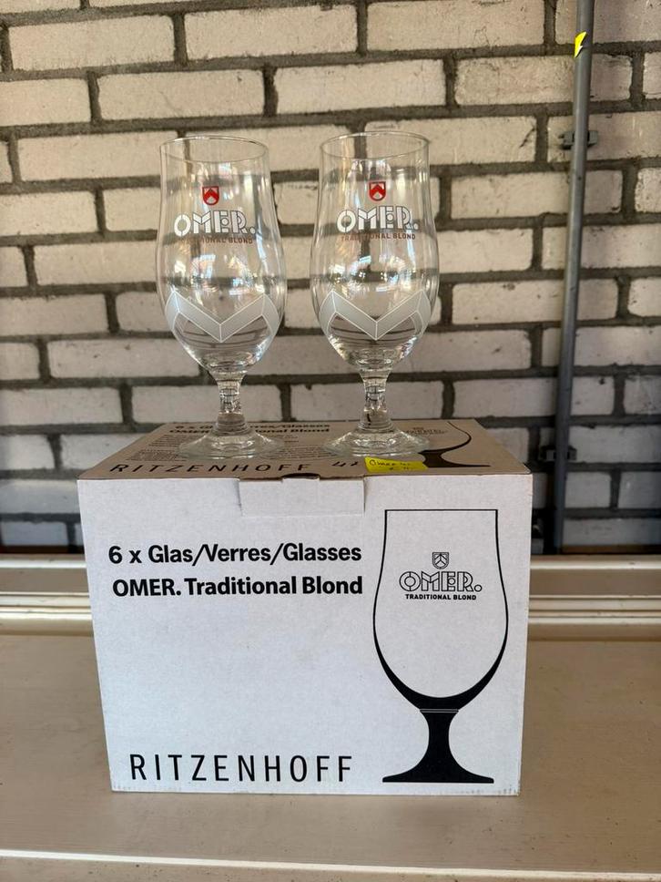 OMER. Traditional blond bierglazen 6 stuks, nieuw!, Verzamelen, Biermerken, Nieuw, Glas of Glazen, Overige merken, Ophalen of Verzenden