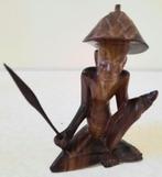 Coromandel houten beeldje uit bali Indonesië, Verzamelen, Beelden en Beeldjes, Gebruikt, Ophalen of Verzenden, Mens