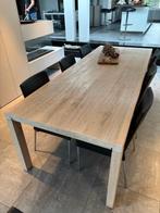 Eettafel eiken, Ophalen, Eikenhout, 200 cm of meer, 50 tot 100 cm