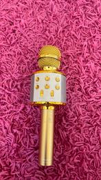 Gouden karaoke microfoon!, Muziek en Instrumenten, Microfoons, Ophalen, Zo goed als nieuw, Zangmicrofoon, Draadloos