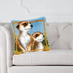 Smyrna, latch hook kussen, diy kit, stokstaartjes, zelf make, Hobby en Vrije tijd, Hobby en Meer, Hobby en Meer, Nieuw, Ophalen of Verzenden