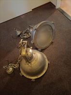 Zware Scheepslampen Set, Huis en Inrichting, Lampen | Hanglampen, Ophalen, Gebruikt, Glas, Minder dan 50 cm