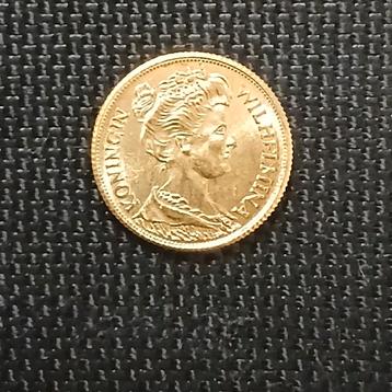 1912 Gouden vijfje 5 Gulden Wilhelmina verguld naslag  beschikbaar voor biedingen
