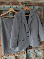 Fashion & style damesblazer&rok vichyruitje mt 42, Kleding | Dames, Ophalen of Verzenden, Zo goed als nieuw, Maat 42/44 (L), Zwart