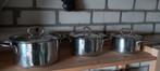 Pannenset 3 stuks, Huis en Inrichting, Keuken | Potten en Pannen, Ophalen of Verzenden, Gebruikt, Pannenset