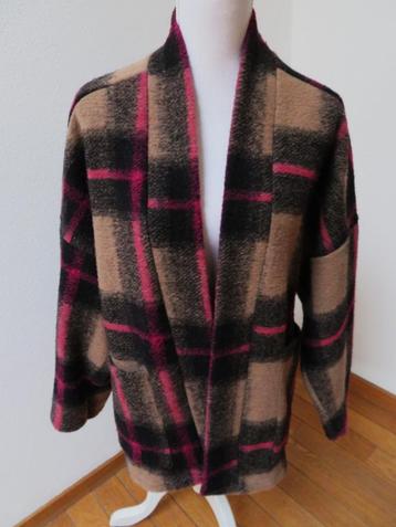 X58 MADE IN ITALY jasje 32% wol zwart beige roze L 42/44	 beschikbaar voor biedingen