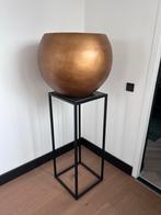 Zuil met marmeren plaat en vaas, Steen, Minder dan 60 cm, Vierkant, Ophalen of Verzenden