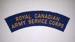 WO2 shouldertitle Royal Canadian Army Service Corps, Ophalen of Verzenden, Landmacht, Overige gebieden, Embleem of Badge