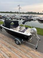 Liberty 435 honda 10pk inc trailer nette occasion!, Watersport en Boten, Ophalen, 10 tot 30 pk, Zo goed als nieuw, 3 tot 6 meter