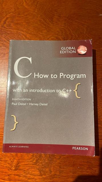 Harvey Deitel - C How to Program 8e beschikbaar voor biedingen