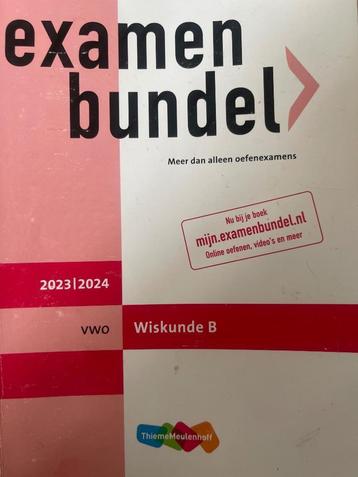 Examenbundel 2023/2024 vwo wiskunde B beschikbaar voor biedingen