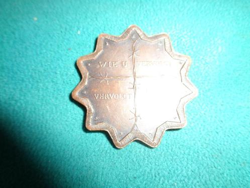 Wie vervolgt, vervolgt mij penning, Verzamelen, Militaria | Algemeen, Landmacht, Overige typen, Nederland, Verzenden