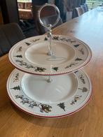 Wedgwood Windsor Christmas Etagère | 2 laags | top staat, Ophalen of Verzenden, Wedgwood, Aardewerk, Schaal of Schalen