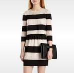 Karen Millen Beige Gestreepte Kanten Jurk Maat 40, Maat 38/40 (M), Karen Millen, Zwart, Ophalen of Verzenden
