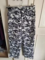 Skibroek met camouflage print zwart wit grijs Medium, Kleding | Heren, Ophalen of Verzenden, Zo goed als nieuw, Broek