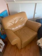Lederen fauteuil., Ophalen, Zo goed als nieuw, 75 tot 100 cm