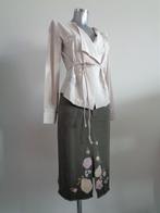 Oui Set groene rok met pastel bloemen, maat 38, nieuw, Kleding | Dames, Verzenden, Nieuw, Maat 38/40 (M)