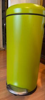 Retro Simplehuman Pedaalemmer - Appeltjes groen - 30L, Ophalen, Met pedaal, 50 tot 75 cm, Zo goed als nieuw