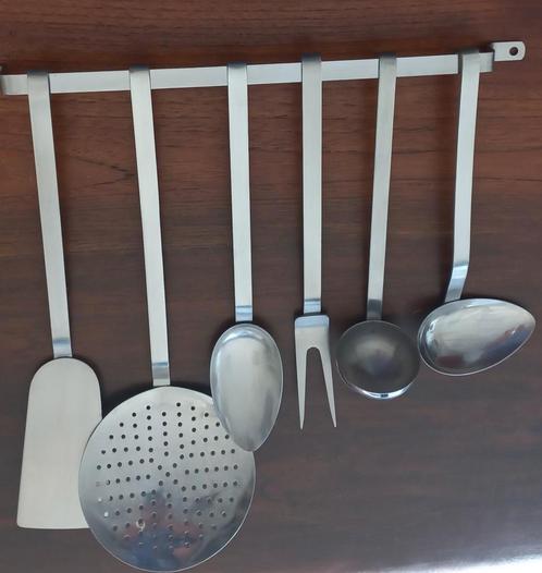 Leuke vintage lepelrek, glad model, Hendi, 7-delig, Huis en Inrichting, Keuken | Bestek, Ophalen of Verzenden