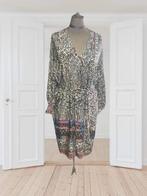 Jurk met V-hals en luipaardmotief xxl K-Design, K-design, Verzenden, Zo goed als nieuw, Maat 46/48 (XL) of groter