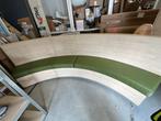Bank Winkelruimte Zitbank Eethoek Hout Groen Ronde Bank, Gebruikt, 300 cm of meer, 75 tot 100 cm, Ophalen