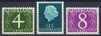 Nederland NVPH nr 774/6 postfris Fluorescerend papier 1962, Postzegels en Munten, Postzegels | Nederland, Verzenden, Na 1940, Postfris