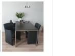 Eethoek met 4 stoelen, Huis en Inrichting, Tafels | Eettafels, Ophalen, Moder, 50 tot 100 cm, Zo goed als nieuw