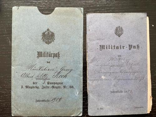 Mismatched militärpaß 1887 met hoes 1909, Verzamelen, Militaria | Algemeen, Landmacht, Overige typen, Duitsland, Ophalen of Verzenden