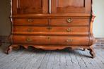 Prachtig antiek Hollands eiken houten biedermeier kabinet., Verzenden