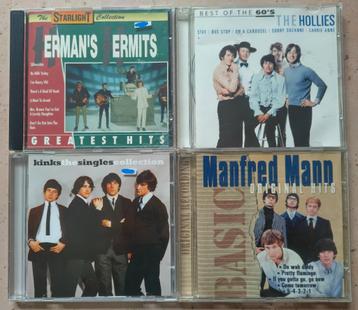 4 verzamelcd´s Herman´s Hermits Hollies Kinks Manfred Mann beschikbaar voor biedingen