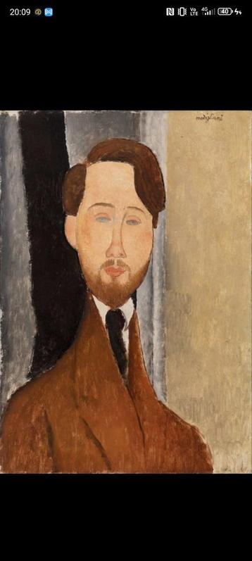 Modigliani Portret van een Man.  (Fotografie) beschikbaar voor biedingen